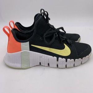 Nike Womens Free Metcon 3 CJ6314-020 Black Neon Running Shoes Sneakers Size 10.5